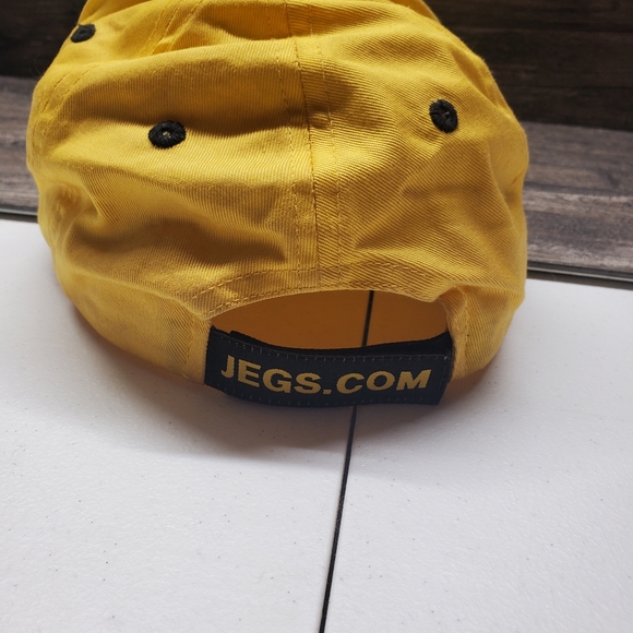 JEGS High Performance Auto Parts Hat Cap Adjustable Yellow Black Automotive - Picture 2 of 3